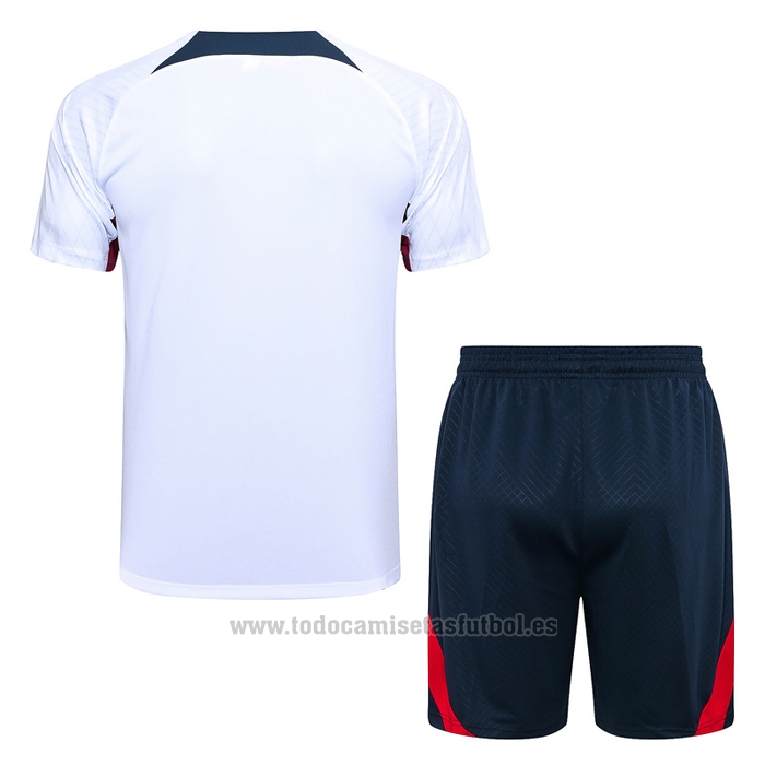 Chandal del Paris Saint-Germain Manga Corta 2023-2024 Blanco - Pantalon Corto